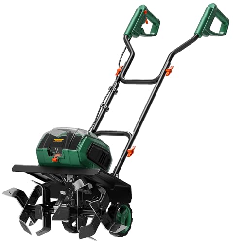 Mellif Akku-Gartenfräse für Makita 18V Akku – 22 cm Arbeitstiefe, 32 cm Arbeitsbreite, bürstenloser Motor, 2-Punkt-Sicherheitsschalter, klappbares Design, 16 Stahlzinken (ohne Akku)