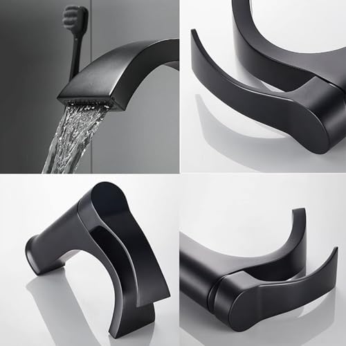 Grifos para lavabo de agua fría y caliente con diseño moderno en cascada para el baño 6