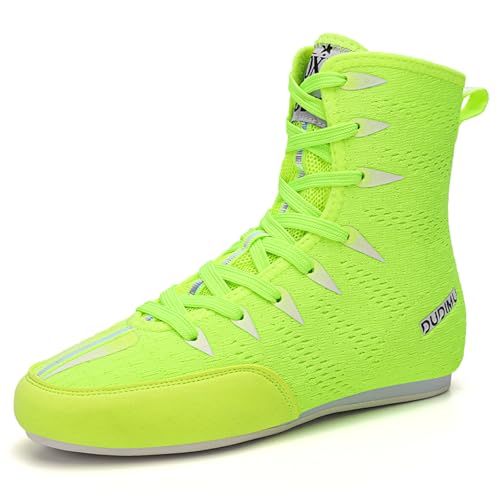 Kids Wrestling Shoes & Boys Girls Boxing Shoes & Lightweight Sneakers & High Top Wrestling Training Boots Anti Slip Youth Wrestling Shoes