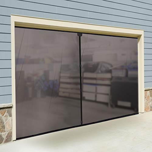 Jobar’s JB4869 Double Garage Screen Door – Allows Air Circulation – Prevents Bugs and Insects from Entering – Nylon Mesh Material – Black