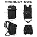 WOLT Military Tactical Backpack for Men 45L Molle Backpack 3 Day Assault Pack Bug Out Bag, Heavy Duty Rucksack for Hiking Gym(Black)