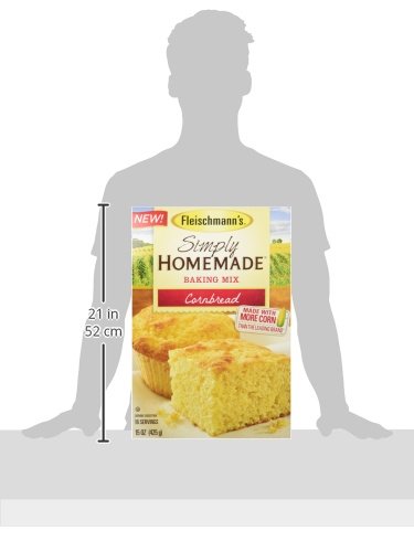 Fleischmann's, Simply Homemade Cornbread Mix, 15oz Box (Pack of 3)