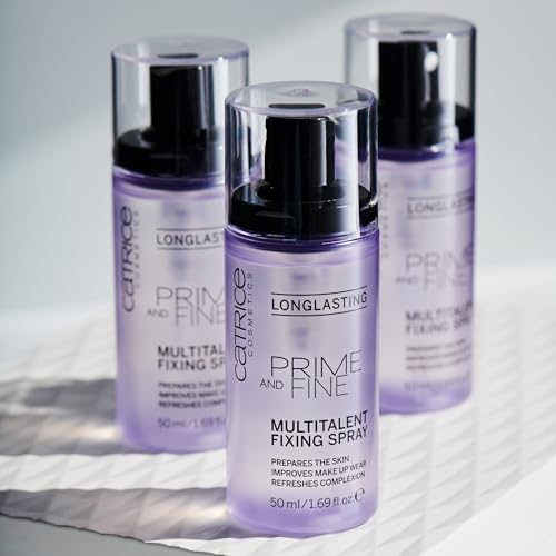 Catrice Prime And Fine Multitalent Fixing Spray, Transparent, langanhaltend, vegan, ohne Alkohol, ohne Parabene, ohne Mikroplastikpartikel, 1er Pack (50ml)