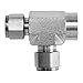 Brennan Industries N2606-08-08-08-SS Stainless Steel Tee Double-Ferrule Tube Fitting, 1/2" NPT Female Thread, 1/2" Tube x 1/2" Female NPT x 1/2" Tube (Pack of 2)