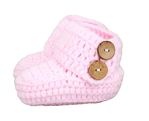 Knit Crochet Baby Booties Newborn Socks Handmade Shoes Deep2