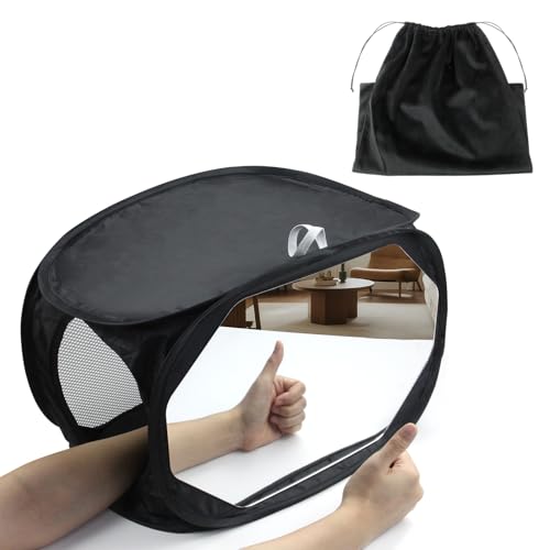 Mirror Therapy Box for Hand Stroke and Hand Rehabilitation, Hand Rehabilitation Equipment, Lightweight Foldable Design, Hand Recovery Aid for PLP, CRPS, Nerve Injury Recovery