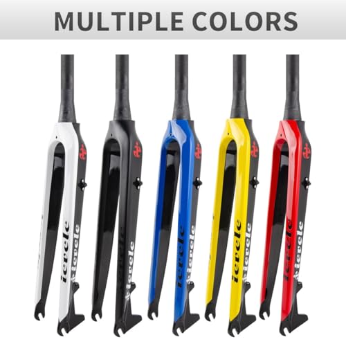 Fourche rigide carbone VTT 26 27.5 29 pouces pivot conique frein à disque blocage rapide