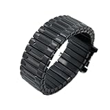 Pulsera clásica de repuesto universal con correa elástica de acero inoxidable de 16-22 mm(Black)