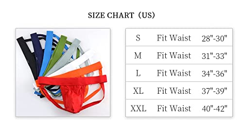 Yukaichen Men's Jockstrap Athletic Supporter Performance Underwear Briefs Low-Rise 4-Pack01 M #TOP1