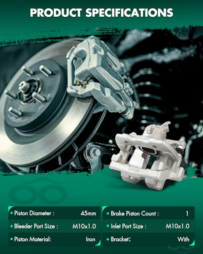 Image of SCITOO 19B6295 19B6294 Rear Left & Right Disc Brake Calipers w /Bracket Fit For Land Rover For Range Rover 2010-2012, Single Piston