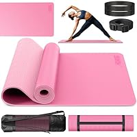 Tappetino Yoga Formclub Antiscivolo 183x61x0.5cm Con Cinghie Di Trasporto - Colore Rosa