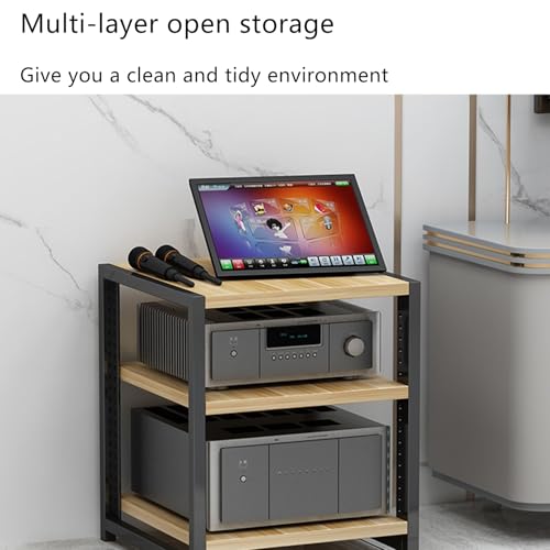Mueble para rack con estantes ajustables para equipos de audio HiFi 3