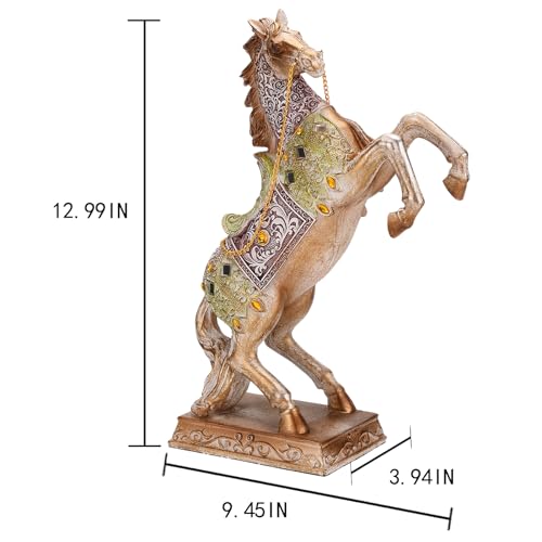 Estatua de Caballo Saltando de Resina Colorida 13'' miniatura 2