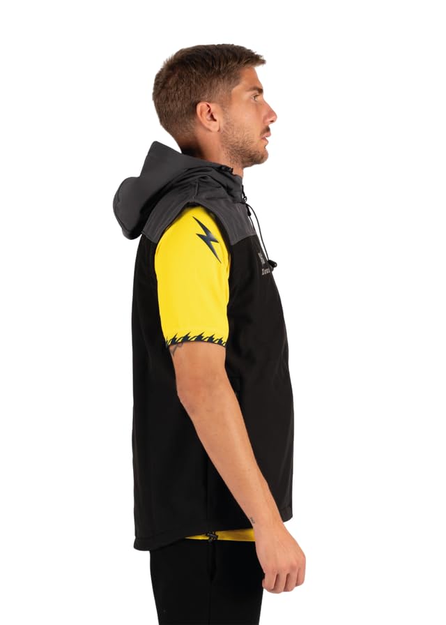 Chaleco softshell con capucha para deporte evita el frío post entrenamiento 3