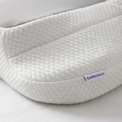Miniatura 5 de Todocama Almohada Cervical Viscoelástica, Ergonómica para Cervicales y Cuello, Reduce la Tensión y Alivia el Dolor, Funda Antiácaros Extraíble y Lavable, 60x40 cm