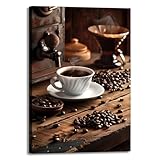 Kitchen Decor Coffee And Bean Picture Wall Art Print For Living Room Kitchen Bar Decor(Artwork-2,12'x18')