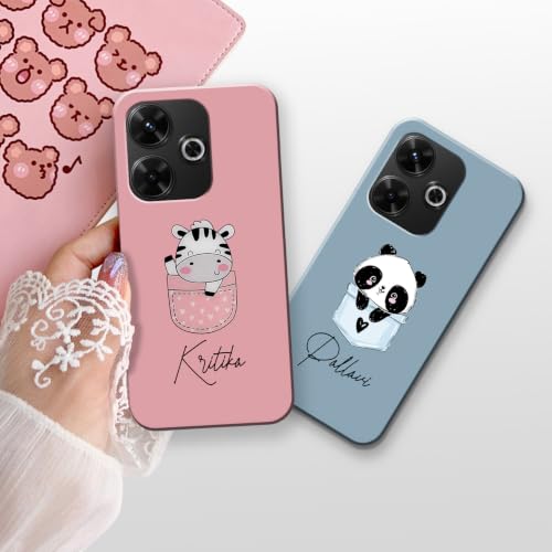 Image of COLORflow Back Cover Compatible with Redmi 13 5G / 4G / Poco M6 Plus 5G | Cute Pocket Cartoons Color Customized Back Cover Compatible with Redmi 13 5G / 4G / Poco M6 Plus 5G
