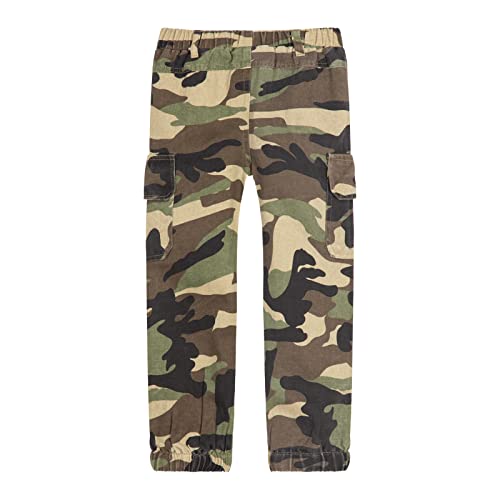 LittleSpring Boys Pull-On Cargo Pants Elastic Waist with Hoop2