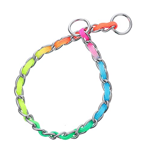 ifundom 1Pc Durable Decorative Neck Belt for Outdoor Walking Lightweight Comfortable for and Daily Use Rainbow Design for Stylish Pets