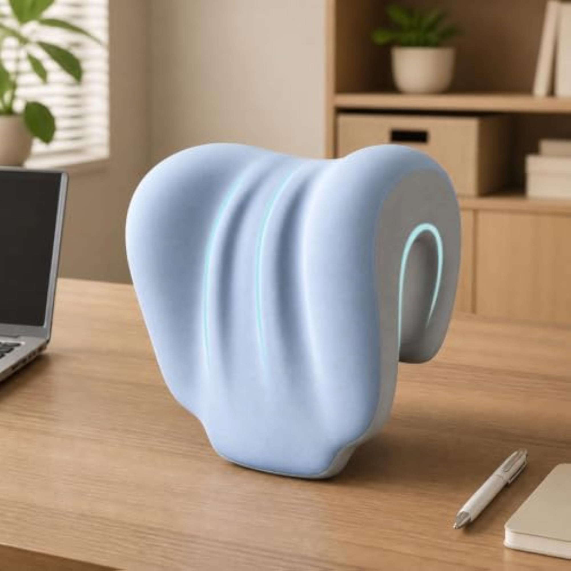 Ergonomic Contoured Neck Support Cushion for Desk Workers