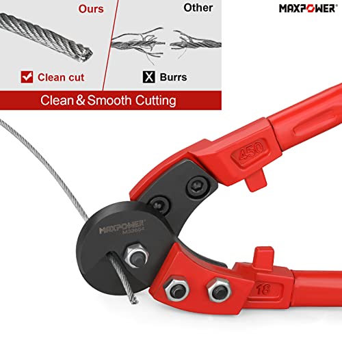 Maxpower Cable Cutters,18-Inch Heavy Duty Wire Rope Cutter, Steel Wire Cutters Heavy Duty Industrial Strength Cable Cutter For Hard Wire Ropes thumb #4