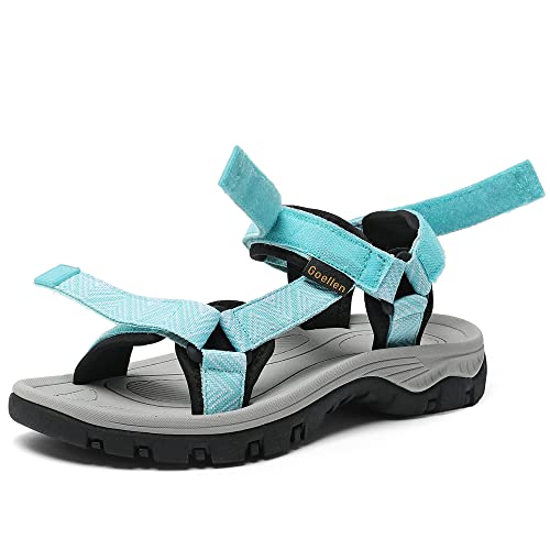 Image of Women's Hiking Sport Sandals Water Outdoor Athletic Shoes With Arch Support Adjustable Velcro Beach Shoes
