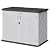 oneinmil Outdoor Storage Shed, Resin Shed with Floor and Lockable Doors, Waterproof Patio Storage Cabinet with Magnetic Door Suction, Plastic Construction for Outdoor Storage 36" H