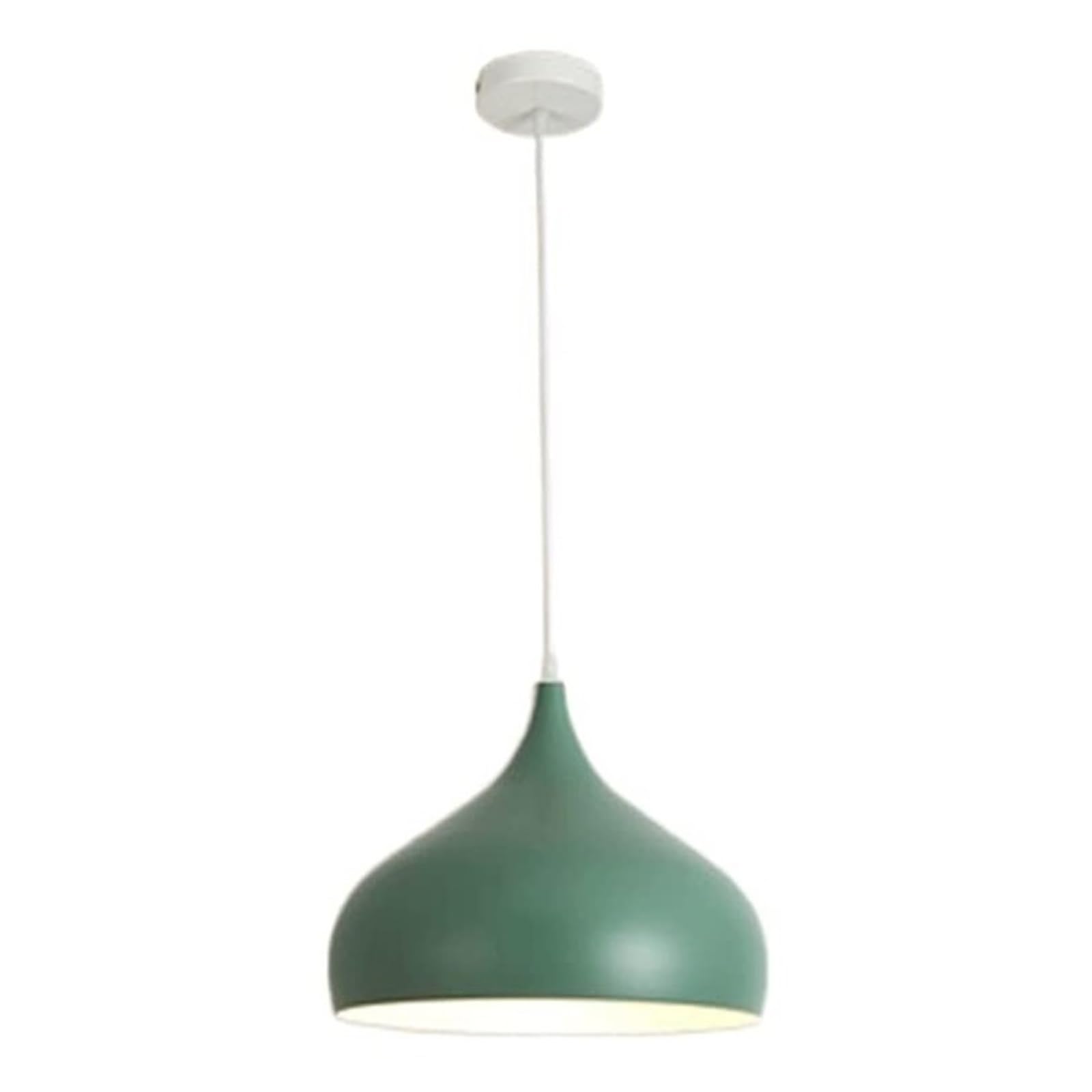 KHUKHU Ceiling Chandelier Macaron Color Pendant Lights Scandinavian Hanging Light for Coffee Shop Living Room Kitchen Island Simplicity E27 Base Single Head Bedside Hanging Lamp(Green,35cm)