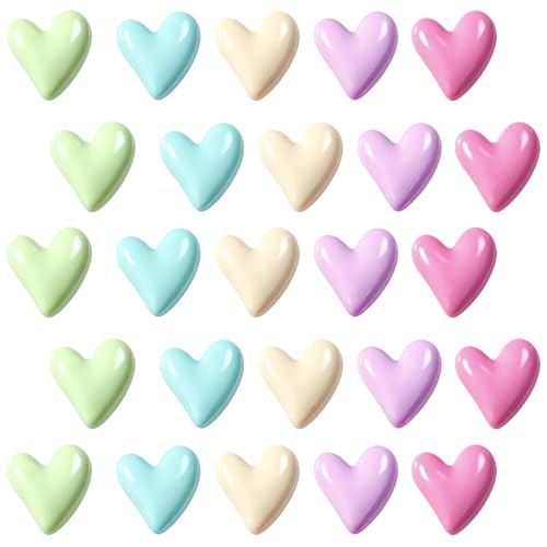 25 Magnet Frigo Forme de Cœur Decorative Magnet Mignons Couleurs Vives 3D Magnets Puissants et Décoratifs Adaptés aux Réfrigérateurs, Tableaux Blancs,...