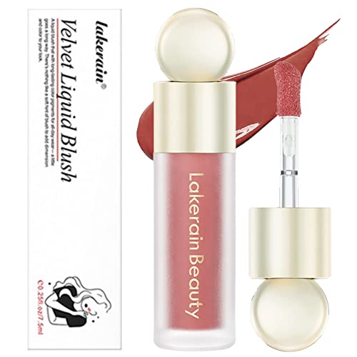 Soft Cream Matte Blush Makeup: Lightweight Smudge Proof Natural-Looking Dewy Finish Liquid Blush For Cheeks - Breathable Feel Skin Tint Face Blush (Coral Red) #TOP3