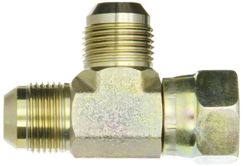 Eaton Aeroquip 203102-12-12S Swivel Nut Run Tee, JIC 37 Degree End Types, Carbon Steel, 3/4 JIC(f) x 3/4 JIC(m) End Size, 3/4" Tube OD