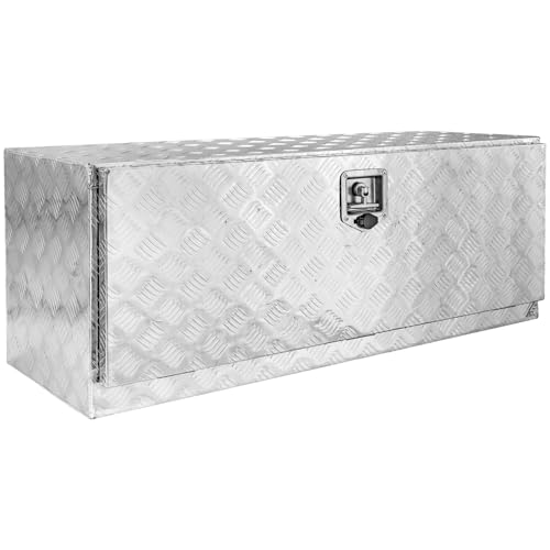 Trucky Aluminium Truckbox, Unterboden Unterflur Box Deichselbox, Anhängerbox Auswahl Werkzeugkiste mit Schloss und Schlüssel, stabil, Auswahl Größe:Box 05 (115 x 40 x 43 cm)