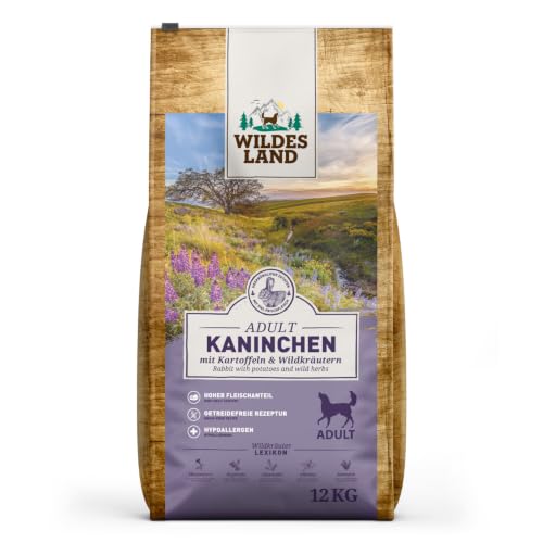 Wildes Land - Kaninchen mit Kartoffel - Classic Adult Trockenfutter für Hunde - 12kg