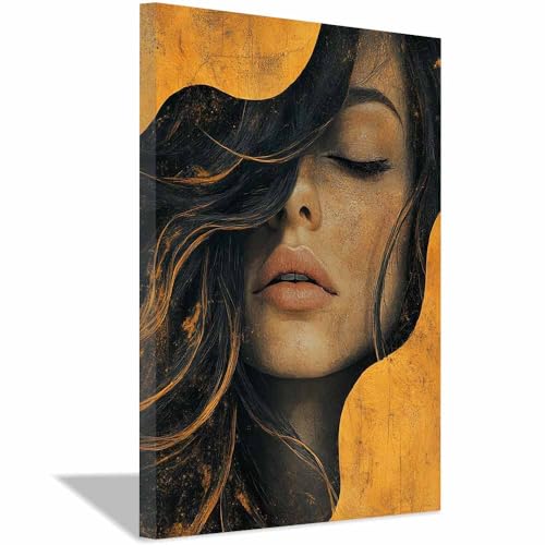 Tableau africain femme sur toile encadrée BOHUO - Finition bohème haut de gamme 40x60