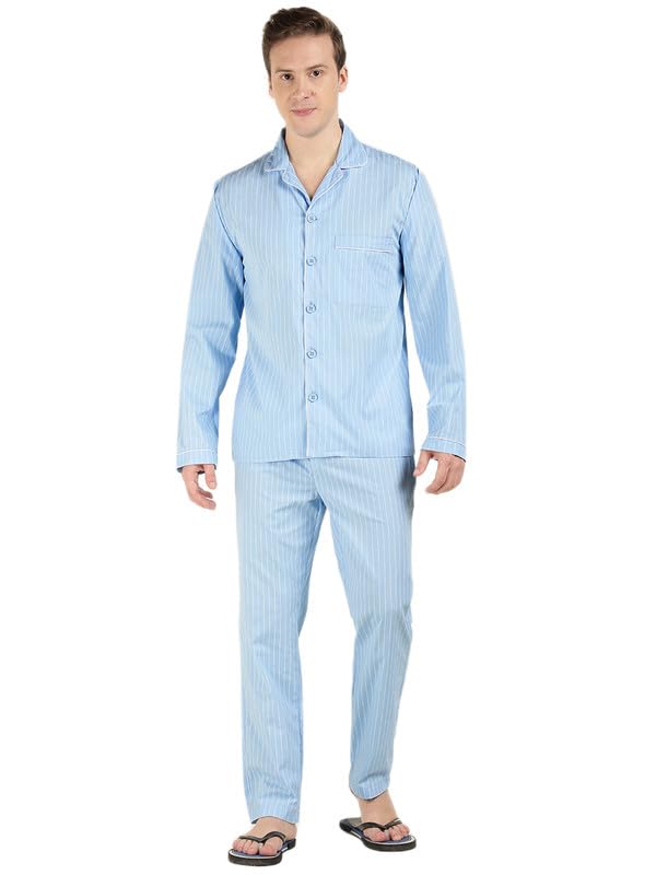 hancock Men Striped Pure Cotton Night Suit-picture-12