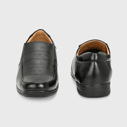 Image of Centrino Slip-on Men's Formal Shoe | Stylish with Soft Cushioned Insole | Trendy Non Lace-Up Design | Perfect for Formal & Office Wear (7680)