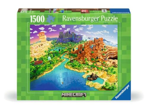 Ravensburger World of Minecraft 1500 Piece Jigsaw Puzzle for Adults - 12000433 - Handcrafted Tooling, Made in Germany, Every Piece Fits Together Perfectly