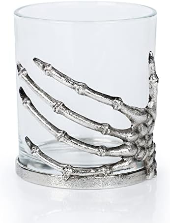 Halloween Skull Wine Glass, Skeleton Ghost Hand Wine Glass, Halloween Drinking Glasses, Skeleton Hand Goblet, Hotel Family Halloween Party Favors for Adults (D)