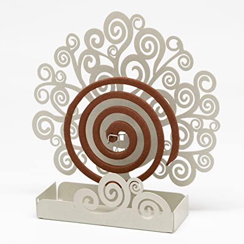 Arti & Mestieri Árbol de la vida – Soporte para patas de mesa de diseño 100% fabricado en Italia – hierro, 17 x 5 x 19 cm – Marfil