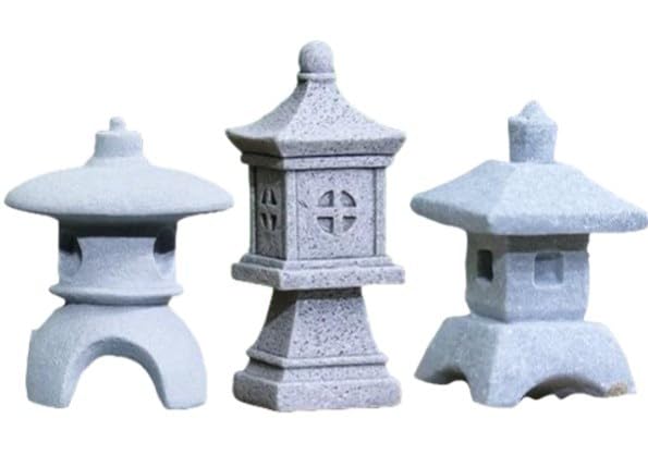 Amosfun Zen Garten Miniatur Stein Pavillon 2.2 Zoll Bonsai Zubehör Dekoration Für Haus Aquarium Und Garten