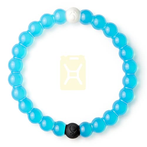 Lokai Silicone Beaded Bracelet for Clean Water Cause Charity - Large, 7 Inch Circumference - Jewelry Fashion Bracelet Slides-On for Comfortable Fit for Men & Women