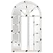 Patton Wall Decor 24x40 Distressed White Arch Windowpane Wall Mirror