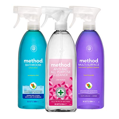 New Method Mixed Pack Spray All Purpose Cleaner Set of 3 Bottles