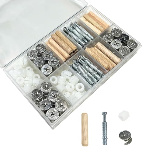 142-Piece 3-in-1 Cam Lock Furniture Hardware Set