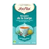 YOGI TEA – Réconfort de la Gorge Bio – Infusion Bien Être Sans Caféine – Mélange de Réglisse, Fenouil & Thym – 17 Sachets