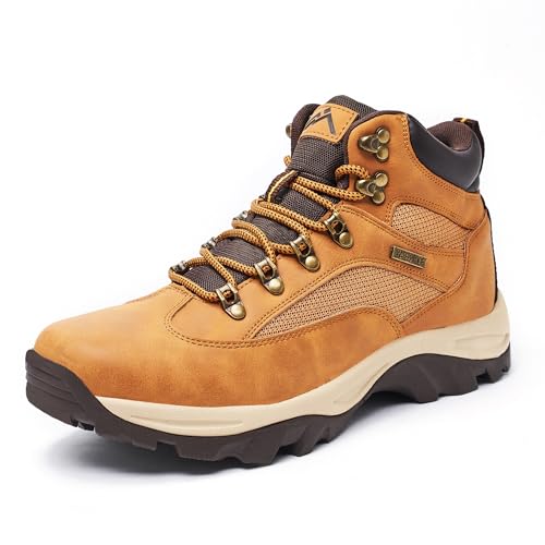 Image of CC-Los Men's Waterproof Hiking Boots Outdoor Relaxed Fit Lightweight Wheat Size 7-14
