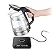 Electric Kettle COCTIONE Glass Digital Kettles Double Wall Cool Touch Cordless Raw Tea Kettle Built In Precision Temperature Control Panel Base & Keep Warm Function, 1.7 Liters, 1500 Watts (1.7L)