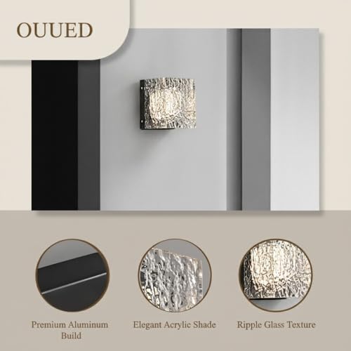 Evita deslumbramientos en el salón con este aplique de pared LED rectangular 4