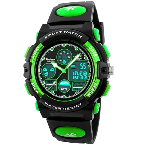 errcom Kinderuhr Jungen Mädchen Digitaluhren Kinder Sport 5 ATM wasserdicht Digital Uhren mit Alarm/Timer/EL Licht Blau Kinderuhren Outdoor Armbanduhr für Jugendliche Jungen Mädchen