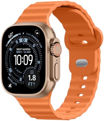 Sportarmband für Apple Watch Ultra/4/3/2 Armband 49mm 46mm 45mm 44mm 42mm 41 40 38 mm iWatch Band Herren Damen,Silikon Sport Armbänder Watcharmband für Apple Watch Series 12 11 10